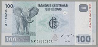 Billet de 100 francs congolais