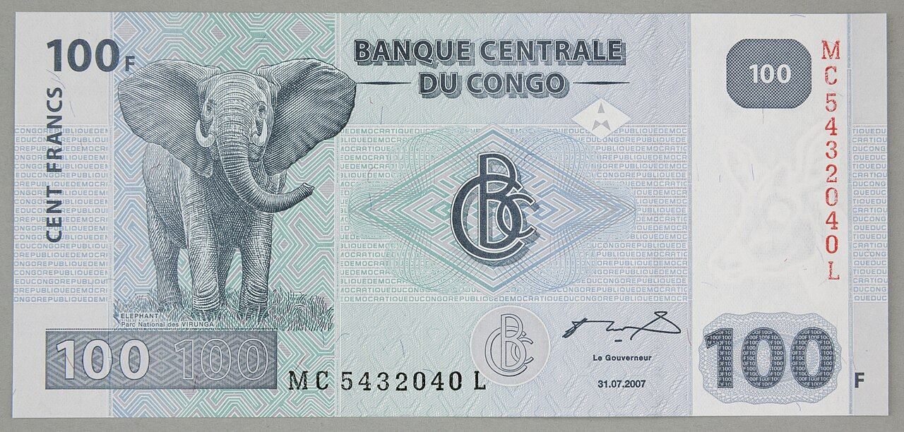 Billet de 100 francs congolais