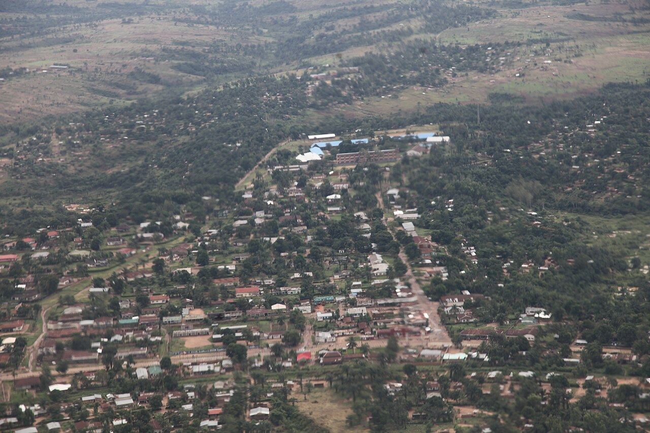 Vue aérienne de Kananga