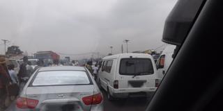 Embouteillage dans une avenue de Kinshasa